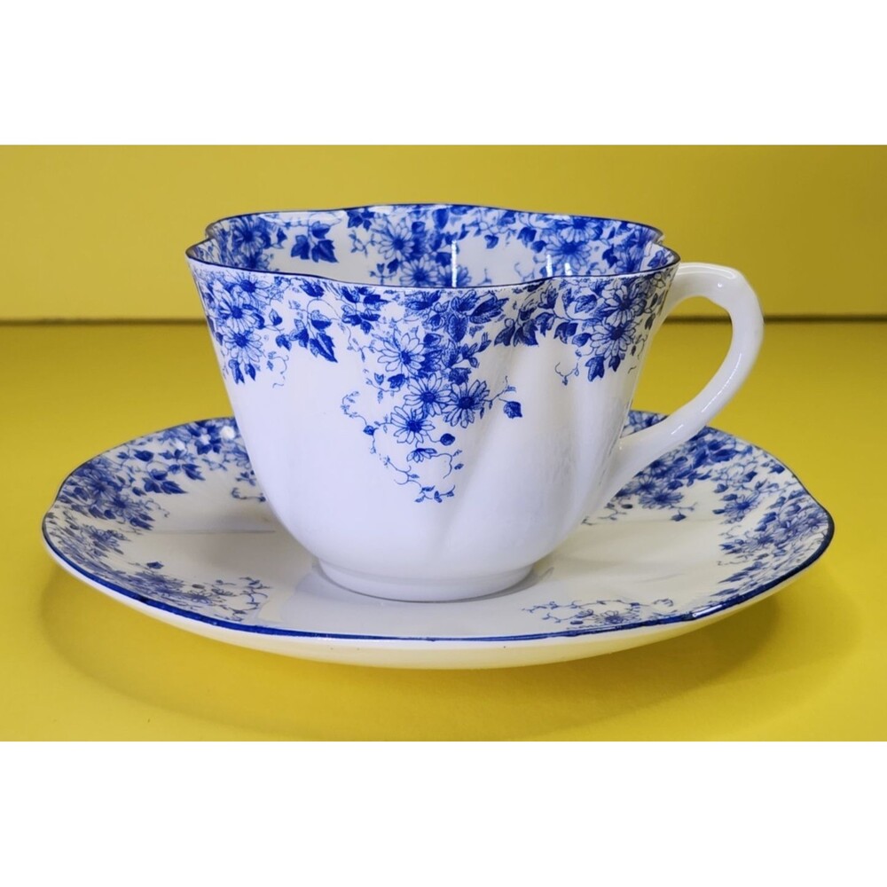 Shelley England Dainty Blue 051/28 Tea Cup & Saucer Fine Bone China Teacup